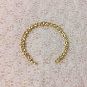NEW EMMA JAMES Clear Crystal Gold Plated Bracelet Women's Jewelry Gifts